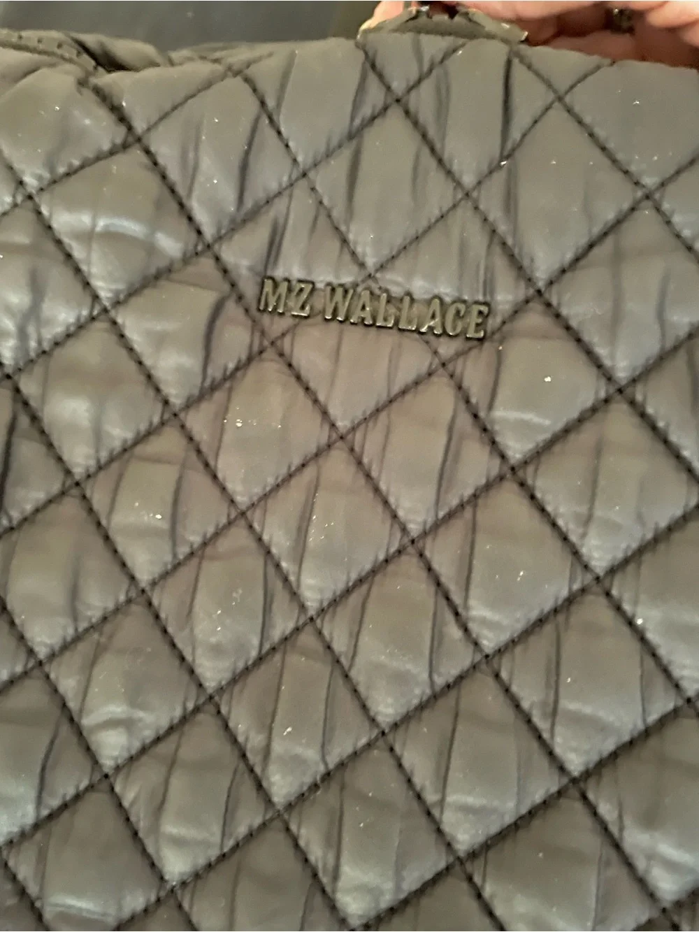 MZ Wallace Quilted Black Nylon Backpack
